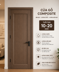 Tuổi thọ của cửa gỗ Composite từ 10-20 năm