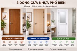 Các loại cửa nhựa giả gỗ phổ biến