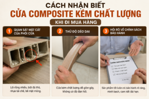 Cách nhận biết cửa Composite kém chất lượng khi đi mua hàng