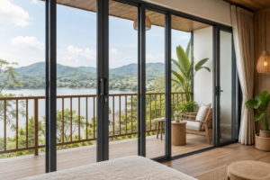 Cửa nhôm kính cho homestay