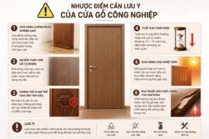 Nhược điểm cần lưu ý của cửa gỗ công nghiệp