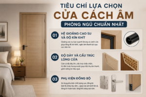 Tiêu chí lựa chọn cửa cách âm tốt cho phòng ngủ