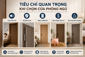 Tiêu chí quan trọng khi chọn cửa phòng ngủ