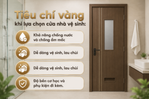 Tiêu chí vàng khi chọn cửa nhà vệ sinh