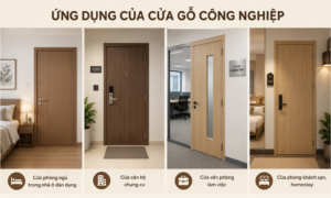 Ứng dụng của cửa gỗ công nghiệp
