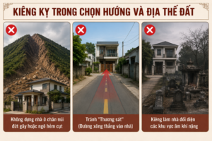 Kiêng kỵ trong chọn hướng và địa thế đất