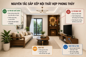 Nguyên tắc sắp xếp nội thất hợp phong thủy
