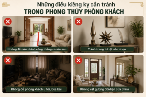 Những điều kiêng kỵ cần tránh trong phong thủy phòng khách