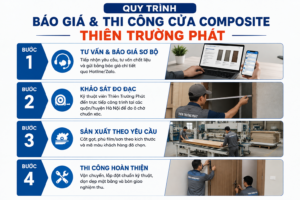 Quy trình báo giá & Thi công cửa Composite Thiên Trường Phát