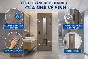 Tiêu chí vàng khi chọn mua cửa nhà vệ sinh