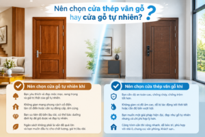 Nên chọn cửa thép vân gỗ hay cửa gỗ tự nhiên?
