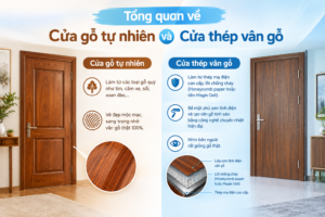Tổng quan về cửa thép vân gỗ và cửa gỗ tự nhiên
