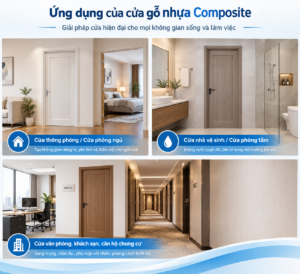 Ứng dụng của cửa gỗ nhựa Composite