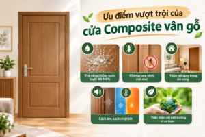 Ưu điểm vượt trội của cửa Composite vân gỗ